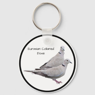 Eurasian Collared Dove Keychain