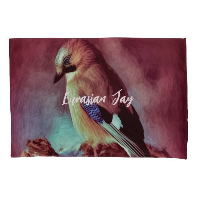 Eurasian Jay (Garrulus glandarius) Pillowcase (Front)