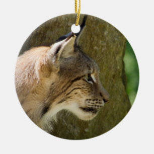 Eurasian Lynx Ceramic Ornament