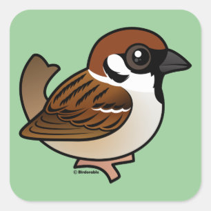 Eurasian Tree Sparrow Square Sticker