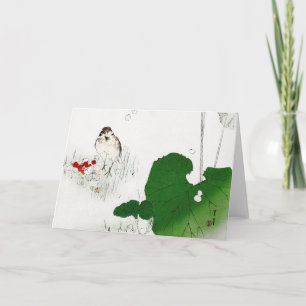 Eurasian Tree Sparrow, Watanabe Seitei Card