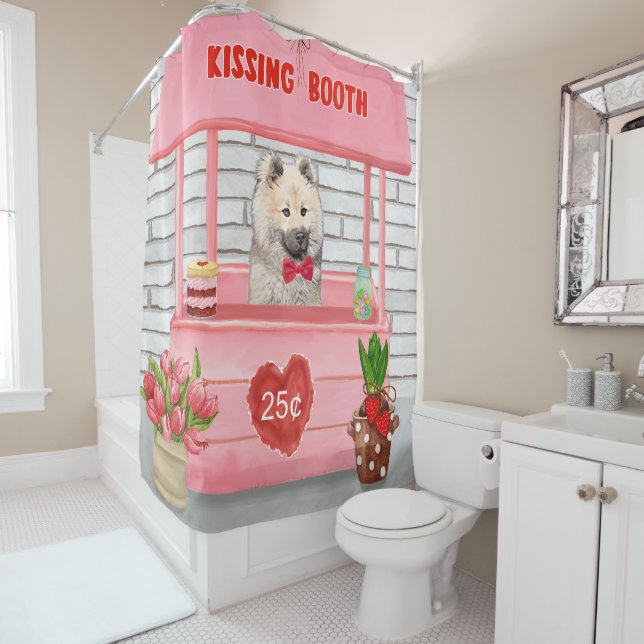 Eurasier Dog Valentine's Day Kissing Booth (In Situ)