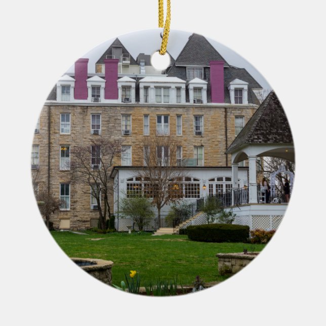 Eureka Crescent Ceramic Ornament (Front)