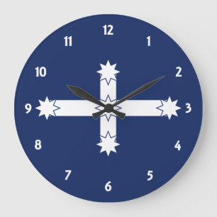 eureka flag large clock