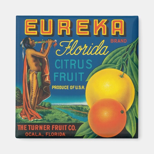 Eureka Florida Citrus Fruit Magnet (Front)