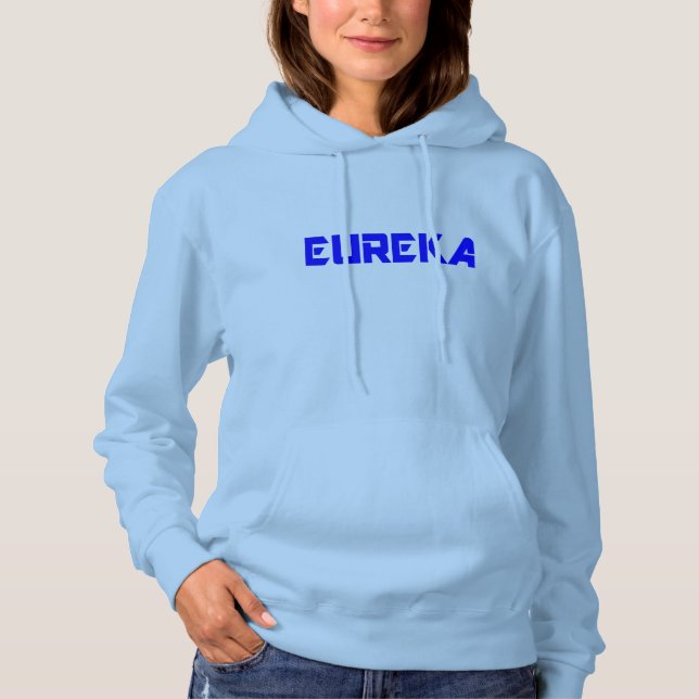 😜💡Eureka-Funny Cool Exclamation Fleece Classic Hoodie (Front)