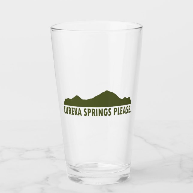 Eureka Springs Please Glass (Front)