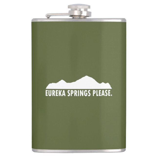Eureka Springs Please Hip Flask (Front)