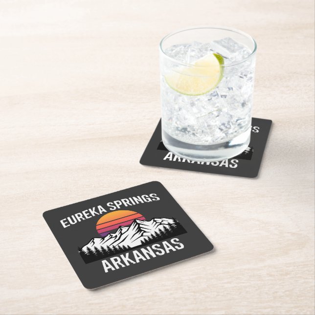 Eureka Springs Square Paper Coaster (Insitu)