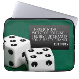 Euripides Inspirational Quote "Happy change" Laptop Sleeve