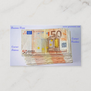 Euro devise pour le Carte de visite