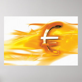 Euro gold symbol poster