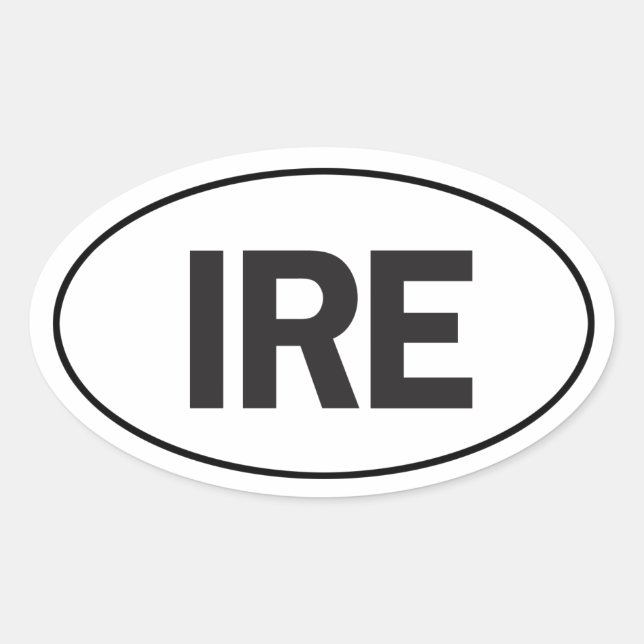 Euro Oval Ireland Car Sticker (Front)