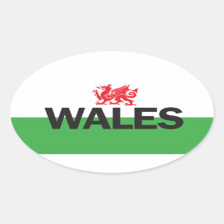 Euro Oval Wales Car Sticker