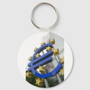 Euro sign Frankfurt Keychain