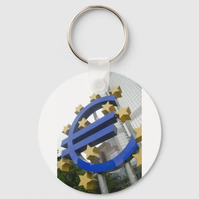 Euro sign Frankfurt Keychain (Front)