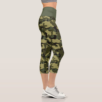 Euro Spring Camouflage Capri Leggings
