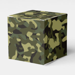Euro Spring Camouflage Tissue Paper Favor Box