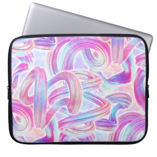 eurobeat holorave - pink and blue : laptop sleeve