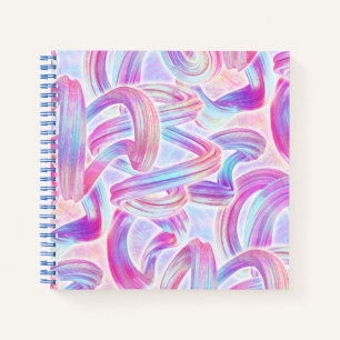 eurobeat holorave - pink and blue : notebook