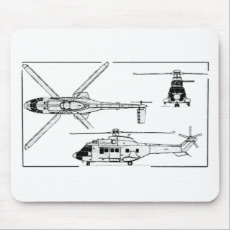 Eurocopter-Super-Puma-SA-33 Mouse Pad