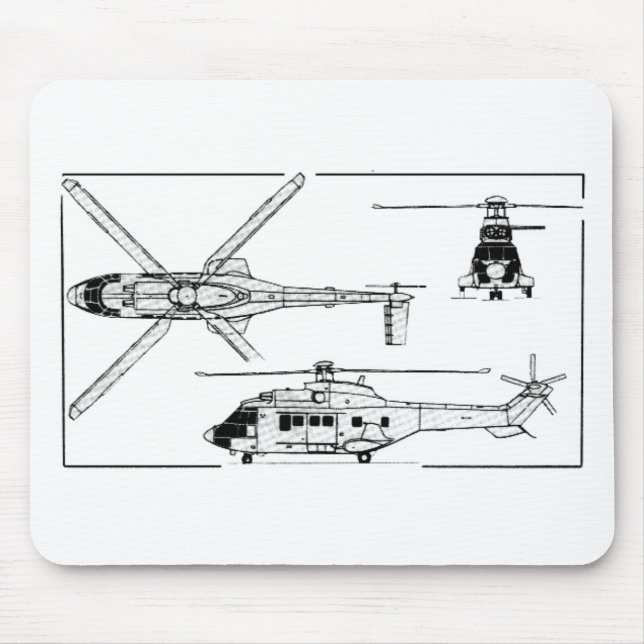 Eurocopter-Super-Puma-SA-33 Mouse Pad (Front)