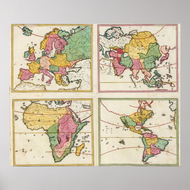 Europa, Asia, Africa, America Poster (Front)