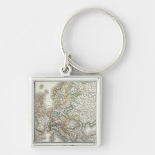 Europa Atlas Map Keychain