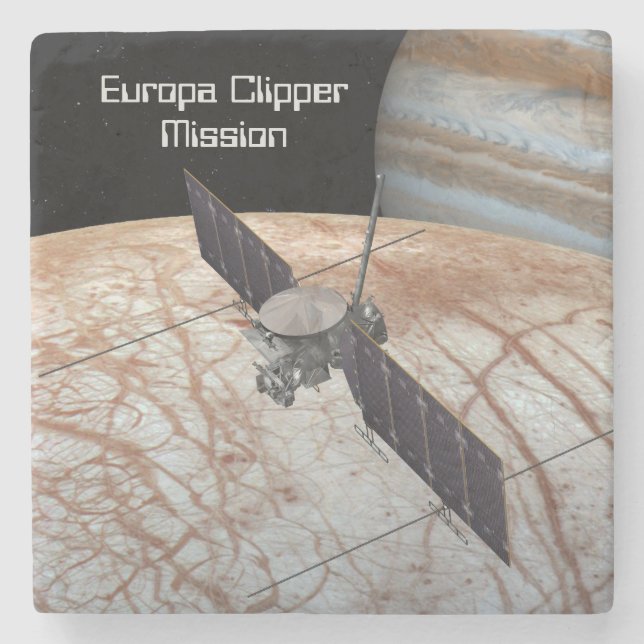 Europa Clipper Mission Spacecraft Stone Coaster (Front)