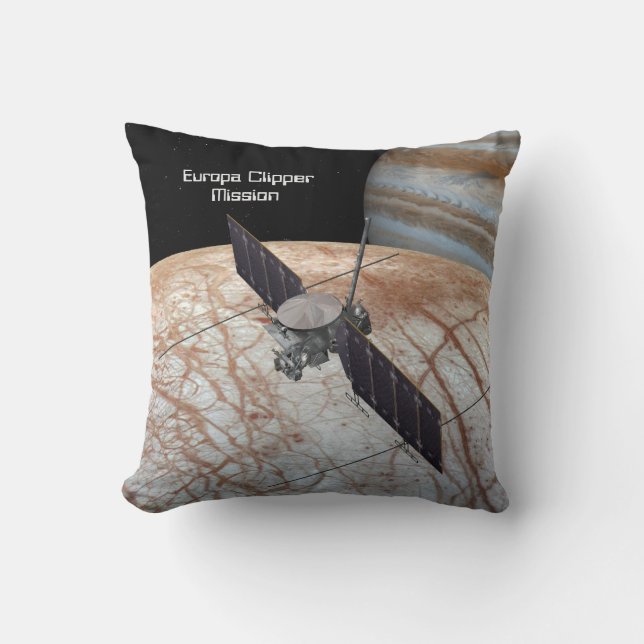 Europa Clipper Mission Spacecraft Throw Pillow (Front)