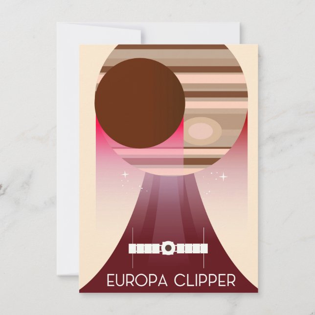 Europa Clipper Space Art Invitation (Back)