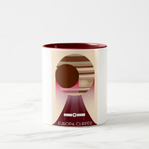 Europa Clipper Space Art Two-Tone Coffee Mug