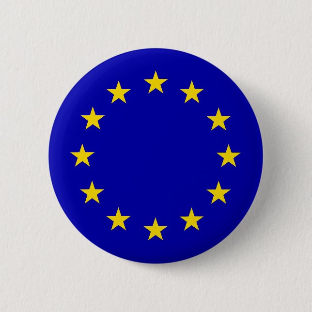 Europa Flag 2 Inch Round Button (Front)