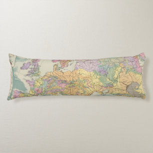 Europa - Geologic Map of Europe Body Pillow