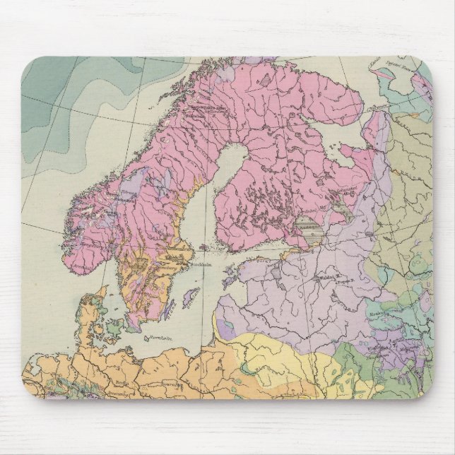 Europa - Geologic Map of Europe Mouse Pad (Front)