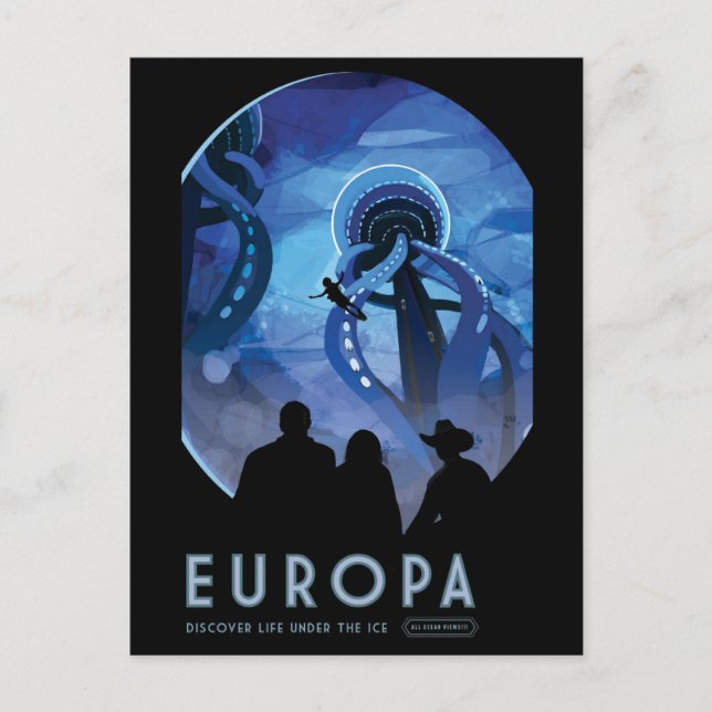 Europa Jupiter Moon Space Sci Fi Postcard (Front)