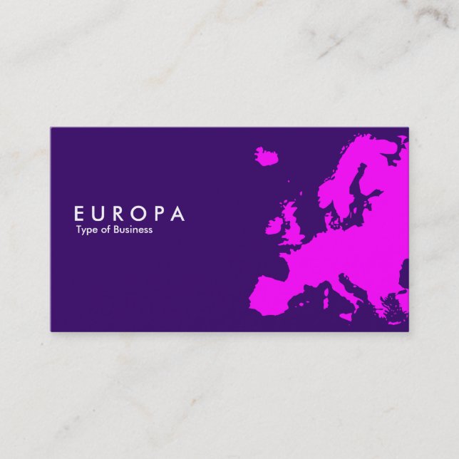 EUROPA Magenta - Dark Violet Business Card (Front)