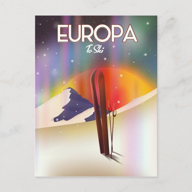 Europa - Moon of Jupiter Space Art. Postcard (Front)