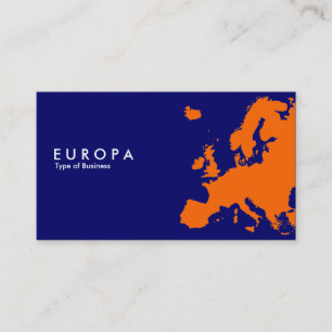 EUROPA Orange - Dark Blue Business Card