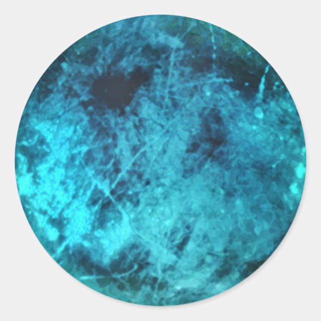 Europa's Salty Radioactive Surface Illustration Classic Round Sticker (Front)