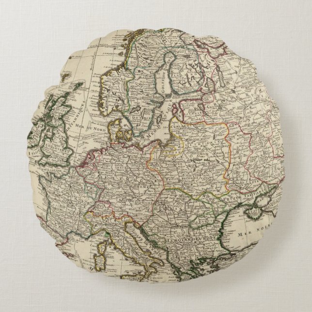 Europe 11 round pillow (Front)