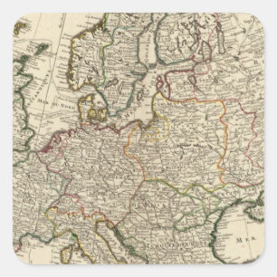Europe 11 square sticker