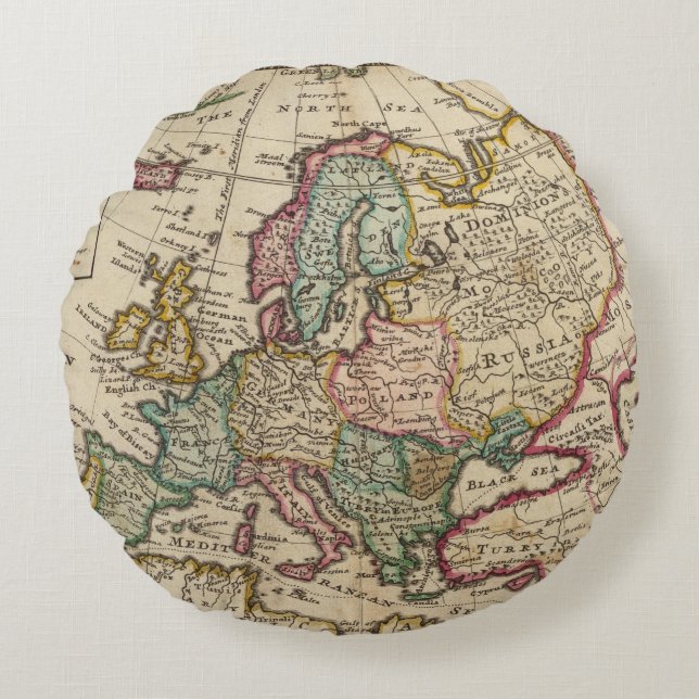Europe 20 round pillow (Front)