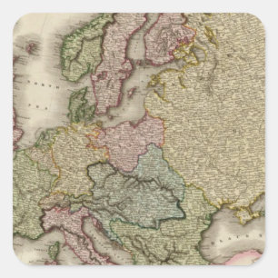 Europe 21 square sticker