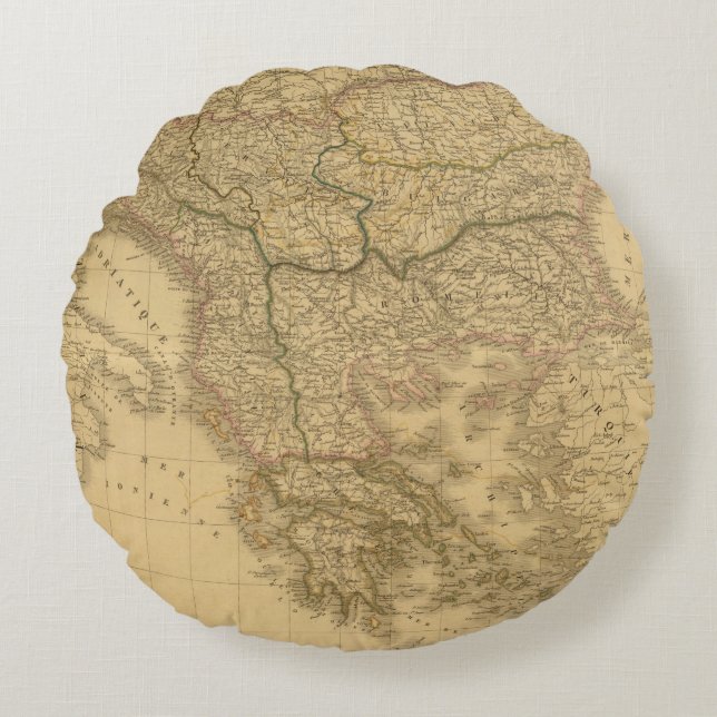 Europe 23 round pillow (Front)