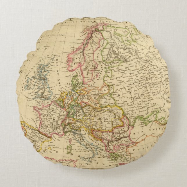 Europe 27 round pillow (Front)