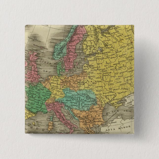 Europe 2 inch square button (Front)