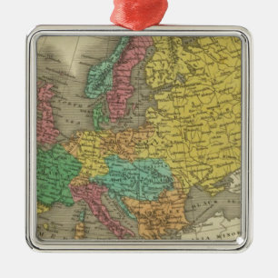 Europe 2 metal ornament