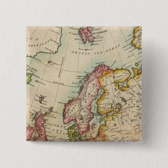 Europe 3 2 inch square button (Front)