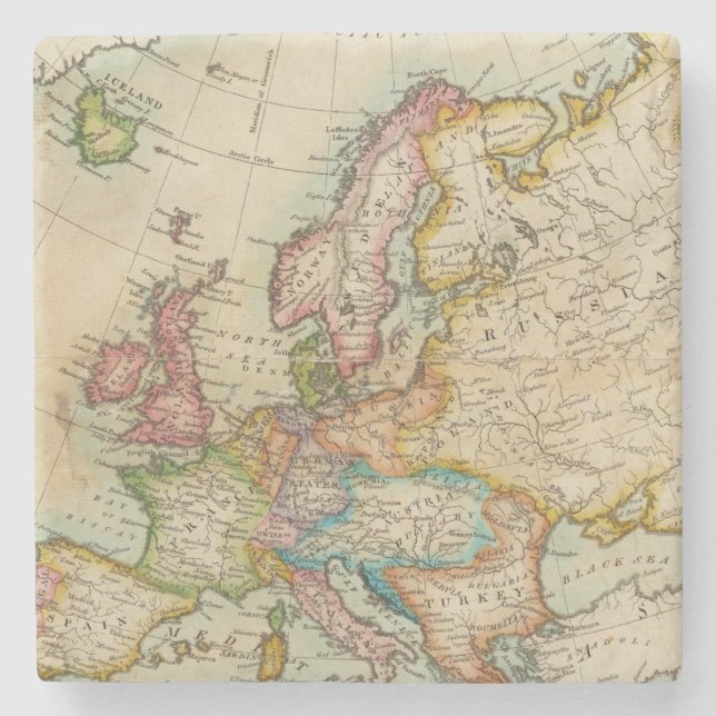 Europe 3 2 stone coaster (Front)